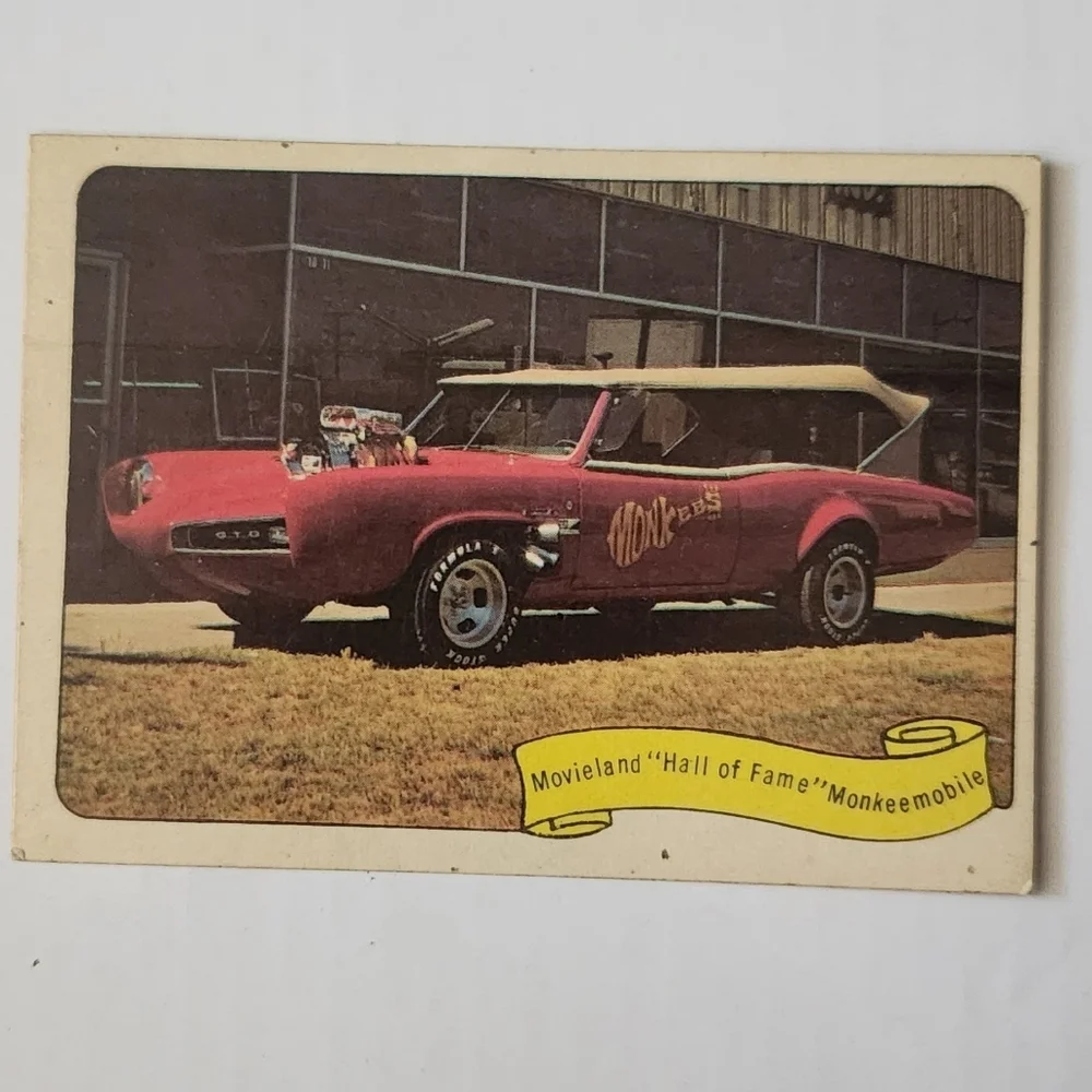 Vintage 1974 Fleer Movieland Hall of Fame Sticker - 1966 Monkeemobile